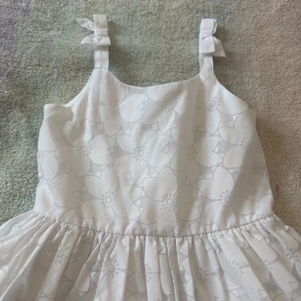 Gymboree White Floral Print Dress - Size 6X